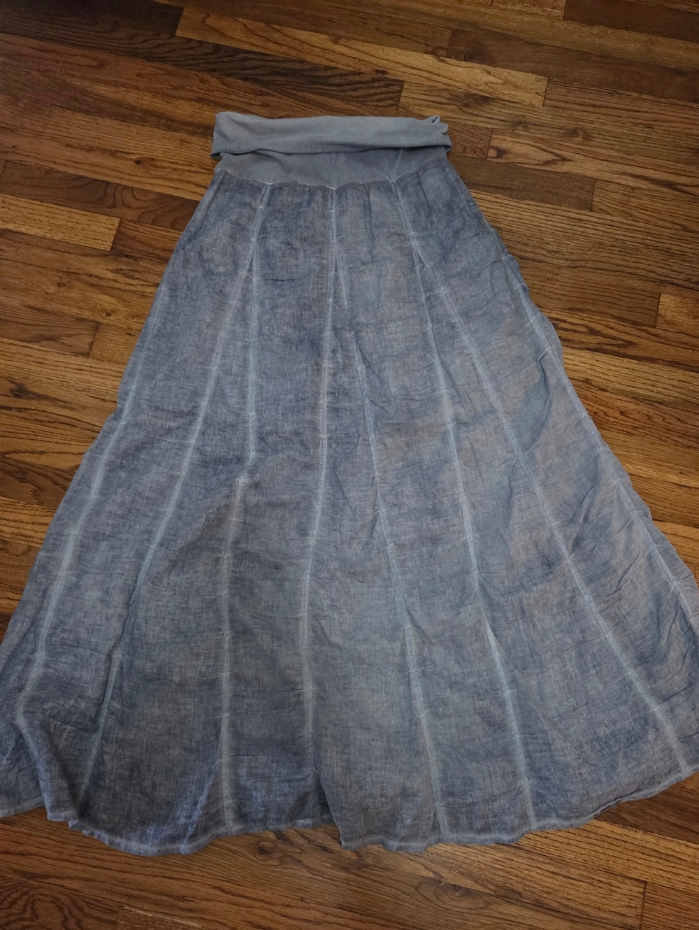 Women's Lightweight Maxi Skirt - Blue